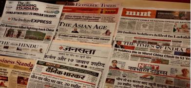 Indian media headline on Galwan clash Indian media headline on Galwan clash