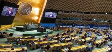 United Nations Secretary-General Antonio Guterres speaks at the General Assembly on Wednesday, February 7, 2023, outlining his priorities for 2024. (Photo Source: UN)