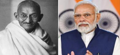 Mahatma Gandhi and Prime Minister Narendra Modi Mahatma Gandhi and Prime Minister Narendra Modi