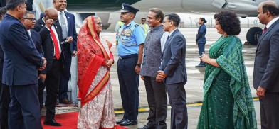 Sheikh Hasina arrival in New Delhi