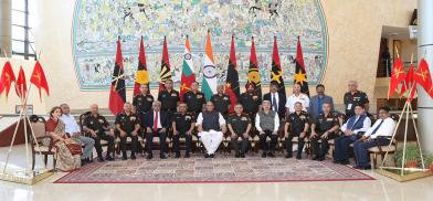 Raksha Mantri addressing commanders conference Raksha Mantri addressing commanders conference