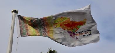 ﻿The South Asian Heritage Month flag. Photo by Gaz de Vere