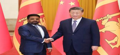 Sri Lankan President Anura Kumara Dissanayake with Xi Jinping