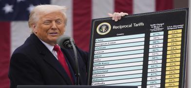 President Donald Trump during new tariffs announcement event in the Rose Garden at the White House President Donald Trump during new tariffs announcement event in the Rose Garden at the White House