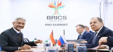 External Affairs Minister Dr. S. Jaishankar met H.E. Mr. Sergey Lavro, Minister of Foreign Affairs of Russia on the sidelines of the BRICS Summit 2025 in Rio de Janeiro, Brazil External Affairs Minister Dr. S. Jaishankar met H.E. Mr. Sergey Lavro, Minister of Foreign Affairs of Russia on the sidelines of the BRICS Summit 2025 in Rio de Janeiro, Brazil