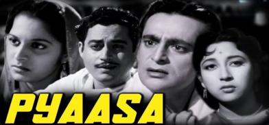 Pyaasa released in 1957 starring, directed and produced by Guru Dutt. Pyaasa released in 1957 starring, directed and produced by Guru Dutt.