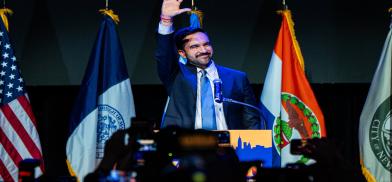 Zohran Mamdani making victory speech