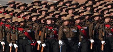 Gorkha Regiment marching on Republic Day