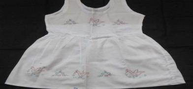 White cotton Bengali tape-jama for children
