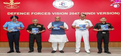 Defense Minister Rajnath Singh at the Commanders' Conference
