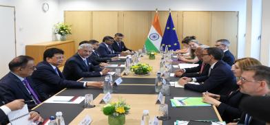 European Council Presdident Antonio Costa meets Indian ministerial delegation (EU photo)