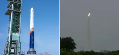 India’s first privately developed orbital-class rocket Vikram-1 lifts off from Satish Dhawan Space Centre in Sriharikota. Photo: Special Arrangement