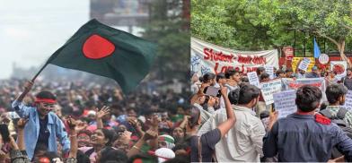 Bangladesh Aug 5, 2024 uprising and Jantar Mantar student protests