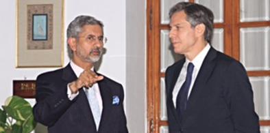 United States Secretary of State Antony Blinken and India's External Affairs Minister S. Jaishankar when the met in New Delhi in 2015. At that time Blinken was Deputy Secretary of State and Jaishankar was Foreign Secretary. (File Photo: State Dept)