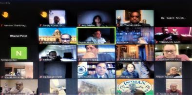 Photo: A screen shot of the audience at the virtual meeting