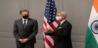 US Secretary of State Anthony Blinken and India's External Affairs Minister S. Jaishankar met in London on Monday, May 3, 2021, on the sidelines of the meeting of the foreign ministers of the G7 countries. (Photo: State Dept)