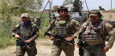 Afghanistan security forces in several districts