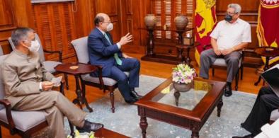 Sri Lankan President Gotabaya Rajapaksa meet Indian Foreign Secretary Harsh Vardhan Shringla