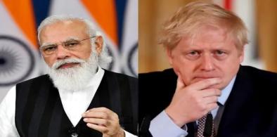 Prime Minister Narendra Modi and his British counterpart Boris Johnson
