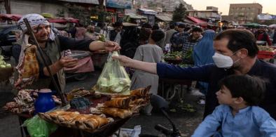 Street vendors selling things in Afghanistan