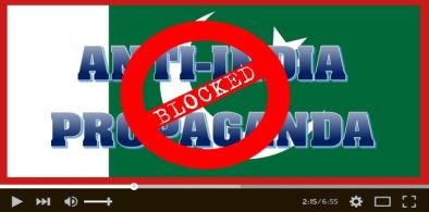 Blocked 35 'Pakistan-based' YouTube channels