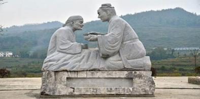 Picture of the stone sculpture- A stone sculpture of a filial son; Fenggang county, Guizhou province, China - Institutionalising Filial Piety - The China Story