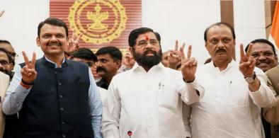 Mahayuti leadership of Maharashtra - Devendra Fadnavis, Eknath Shinde and Ajit Pawar