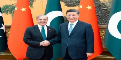 Shebaz Sharif and Xi Jinping in Beijing