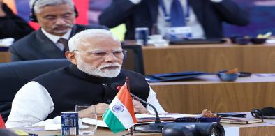 Indian Prime Minister Narendra Modi addressing BRICS summit in Brazil