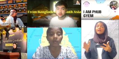 Doyens of Peace, Screenshots from the live event, collage by Pragyan Srivastava.