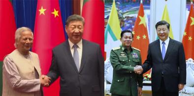 Xi Jinping meeting Md Yunus and Myanmar military leader