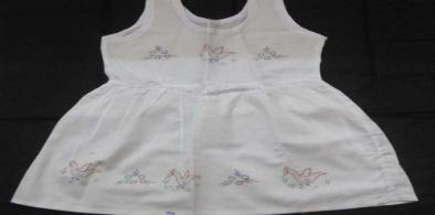 White cotton Bengali tape-jama for children