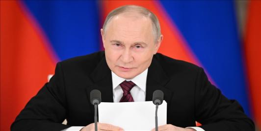 Putin addressing KazanForum
