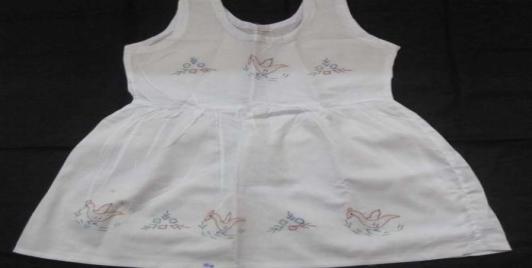 White cotton Bengali tape-jama for children