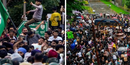 Student protests in Delhi and Mumbai