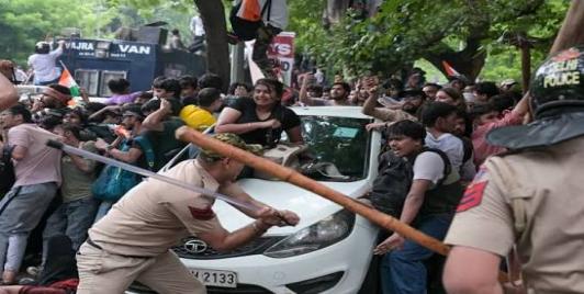 Police Clash With Students During Protest Over Exam Irregularities