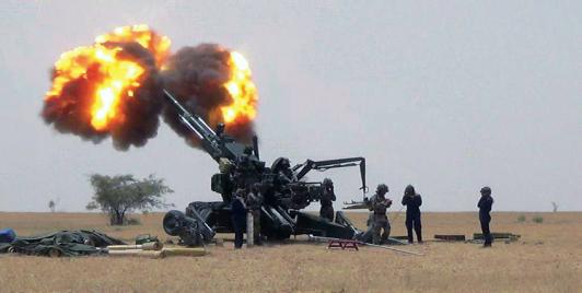 Indian artillery guns firing Inbox