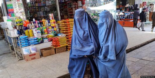 Afghan women in burkha in markets