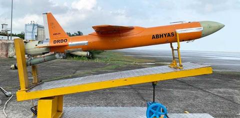 India on Tuesday successfully flight-tested Abhyas, a high-speed target drone for practice of weapon systems with realistic threat scenarios India on 
