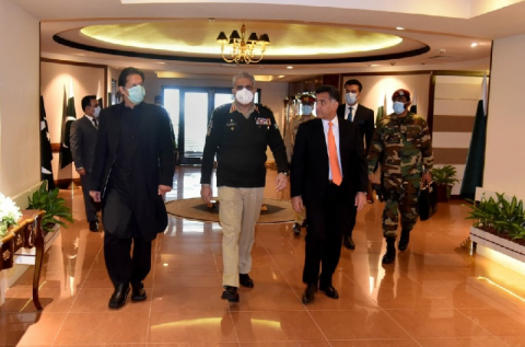 Pakistan Pm Imran Khan, Armed Forces Chiefs Visit Isi Headquarters 