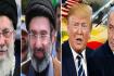 Khamenei and his successor Mojtaba Khamenei, Trump and Netanyahu